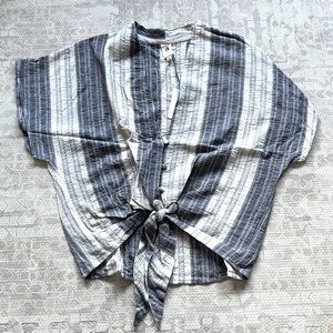 Woman’s Blouse with Tie Front Accent